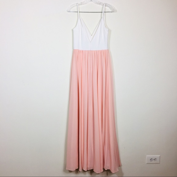 BHLDN Karlie Blush Pink Chiffon Maxi Dress Size 4 - Picture 8 of 8